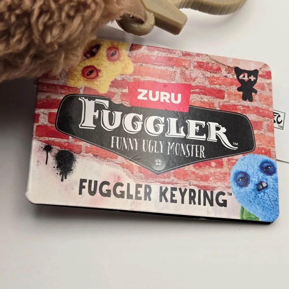 Zuru New Sir Splodgealot Fuggler Keyring Brown Monster Plush Clip Weirdcore 4in